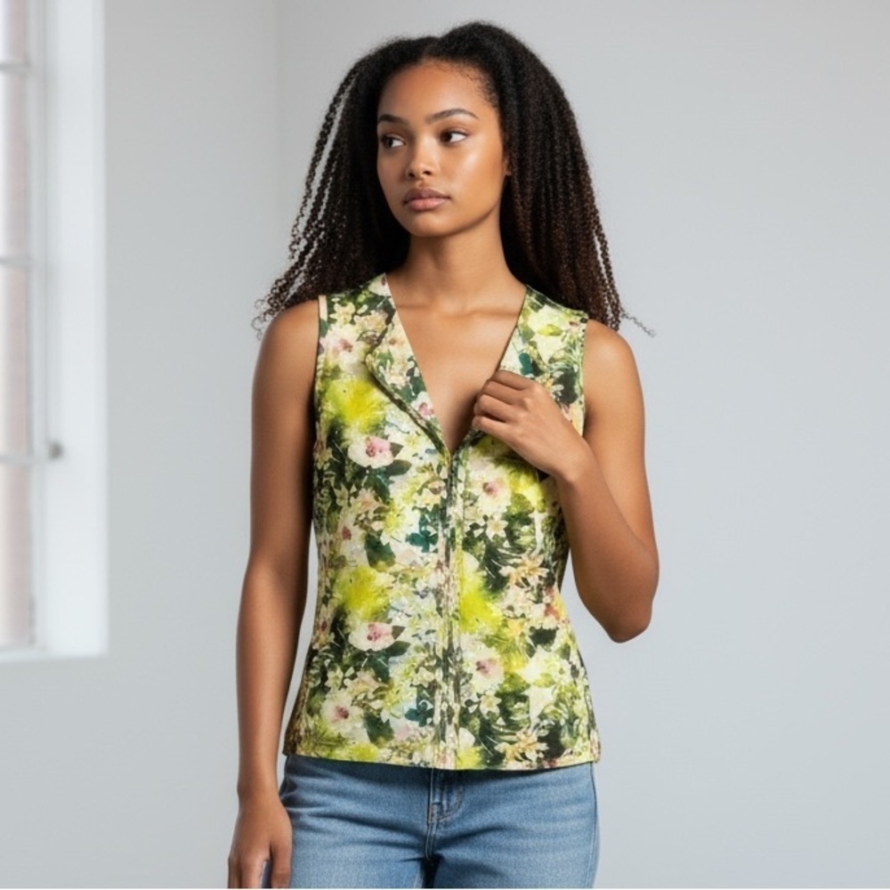 Sanctuary ladies sleeveless blouse size Medium. Worn once Colorful flowy top.